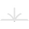 Ekena Millwork Redmond Architectural Grade PVC Gable Bracket, 84"W x 38 1/2"H x 2"D x 4"F, 11/12 Pitch GBP084X39X0204RED00 - alternate 2